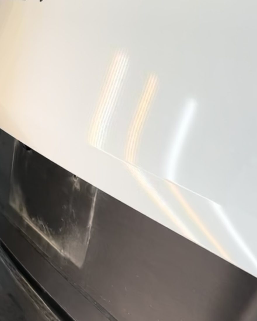 After: the stripes run straight across the hatch