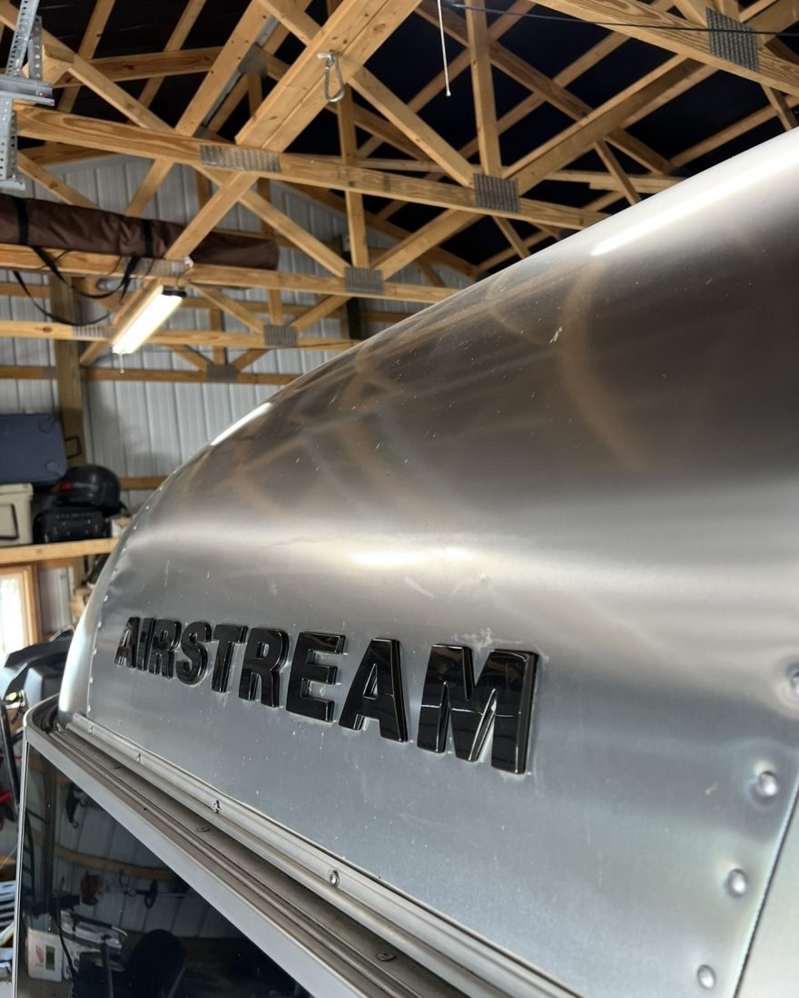 After: the Airstream panel is smooth again